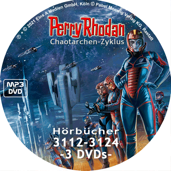 PERRY RHODAN Chaotarchen-Zyklus MP3 DVD-Paket Folgen 3112-3124