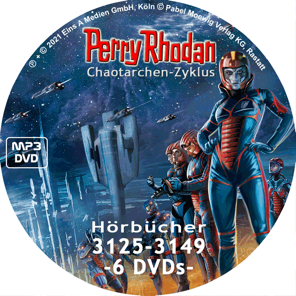PERRY RHODAN Chaotarchen-Zyklus MP3 DVD-Paket Folgen 3125-3149